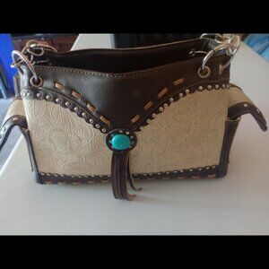Western leather purse